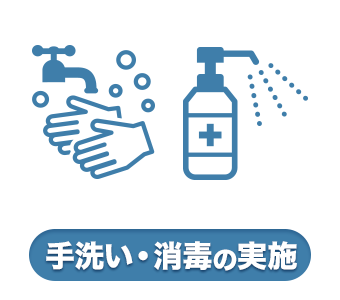 手洗い・消毒の実施