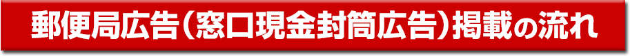 郵便局広告（窓口現金封筒広告）掲載の流れ
